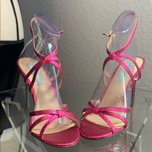 Metallic pink sandals
